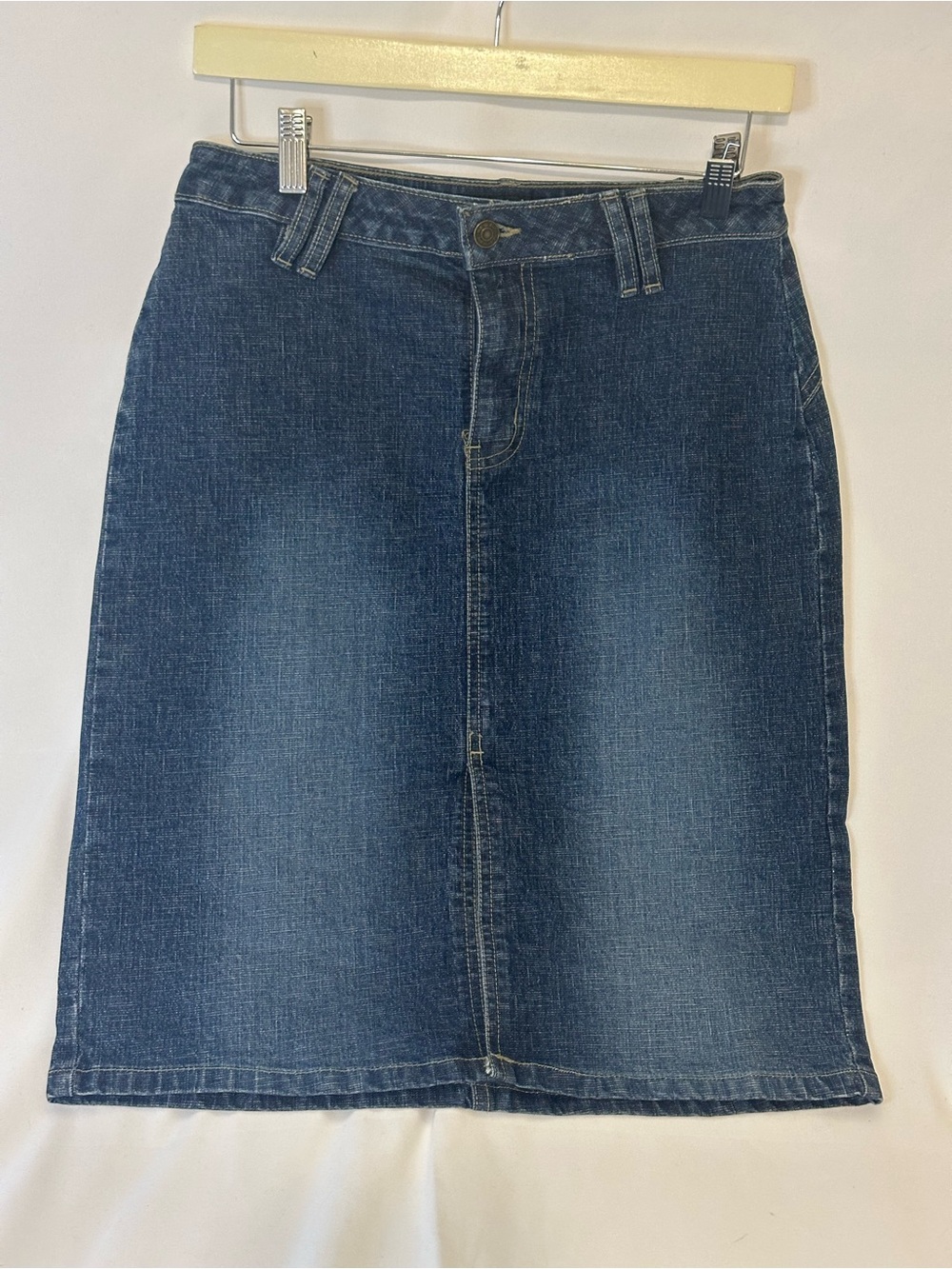 No Boundaries Dark Blue Denim Pencil Skirt